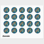 Sticker Rond J'Ai Lu Les Livres Interdits Lecture Bookworm (Feuille)