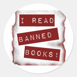 Sticker Rond J'Ai Lu Livres Interdits Slogan