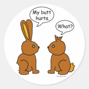 Sticker Rond J'Ai Mal À La Mort ! - Quoi ?