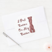 Sticker Rond J'Ai Mis Bacon Sur Mon Bacon (Enveloppe)