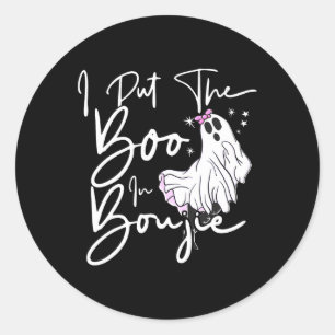 Sticker Rond J'Ai Mis Boo À Boujie Fun Costume D'Halloween Bouj