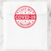 Sticker Rond J'Ai Mon Vaccin Convid-19 (Sac)