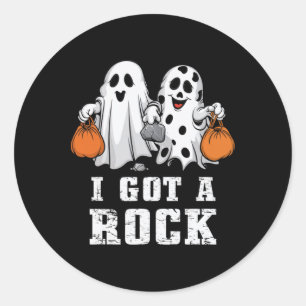 Sticker Rond J'Ai Obtenu Rock Ghost Halloween Éffrayant Trick T