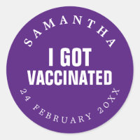 J'Ai Obtenu Vacciné Nom Personnalisé Date Vive Vio
