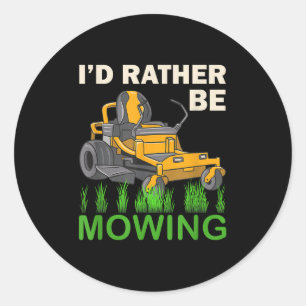 Sticker Rond J'Ai Plutôt Mis En Mâle Funky Mower