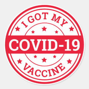 Sticker Rond J'ai reçu mon vaccin contre la Covid-19