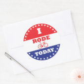 Sticker Rond J'ai roulé aujourd'hui (Enveloppe)