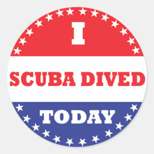Sticker Rond J'Ai Scuba Donné Aujourd'Hui