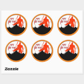 Sticker Rond Jai Shree Ram Pran Pratishtha (Feuille)