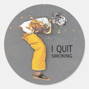 Sticker Rond J'ai stoppé fumer l'autocollant