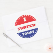 Sticker Rond J'ai surfé aujourd'hui (Enveloppe)