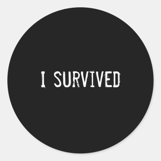 Sticker Rond J'ai survécu (Devant)