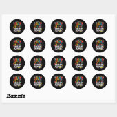 Sticker Rond J'ai survécu 100 jours d'école Bruh Équation mathé (Feuille)