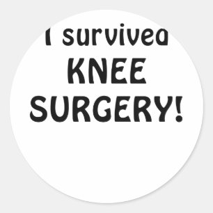 Sticker Rond J'ai survécu à la chirurgie de genou