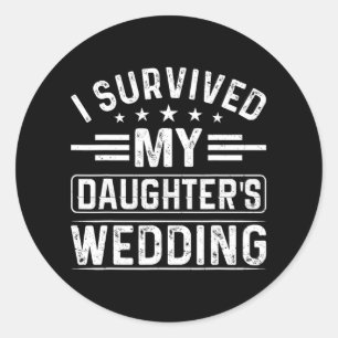 Sticker Rond J'Ai Survécu À L'Épouse Mariage Et À La Salle D De