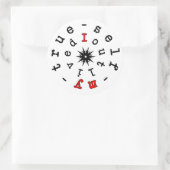 Sticker Rond J'ai survécu à mon véritable moi – devise existent (Sac)