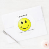 Sticker Rond J'ai survécu à une autre réunion... email - Sticke (Enveloppe)