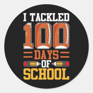 Sticker Rond J'Ai Traité 100 Jours De Football Scolaire 100E Jo