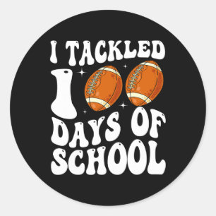 Sticker Rond J'Ai Traité 100 Jours De Football Scolaire 100E Jo