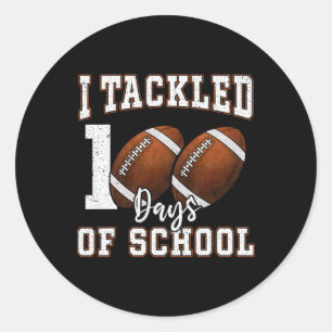 Sticker Rond J'Ai Traité 100 Jours De Football Scolaire 100E Jo