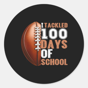 Sticker Rond J'Ai Traqué 100 Jours De Chemises Scolaires Garçon