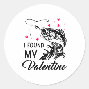 Sticker Rond J'ai Trouvé Mon Valentin Drôle De Saint-Valentin D