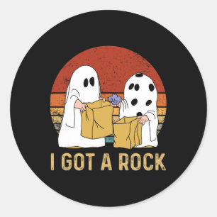 Sticker Rond J'Ai Une Chemise Rocheuse Halloween Trick Ou Treat