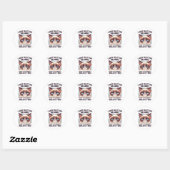 Sticker Rond J'ai une Ouïe Sélective Cadeau Amusing pour Amateu (Feuille)