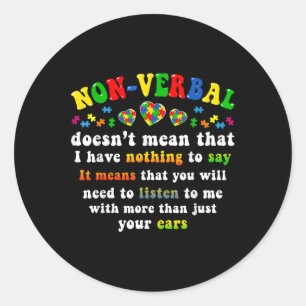 Sticker Rond J'Ai Une Pièce De Puzzle De Sensibilisation sur l'