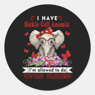 Sticker Rond J'Ai Une Sensibilisation À L'Anémie De La Faucille