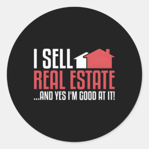 Sticker Rond J'ai vendu un agent immobilier