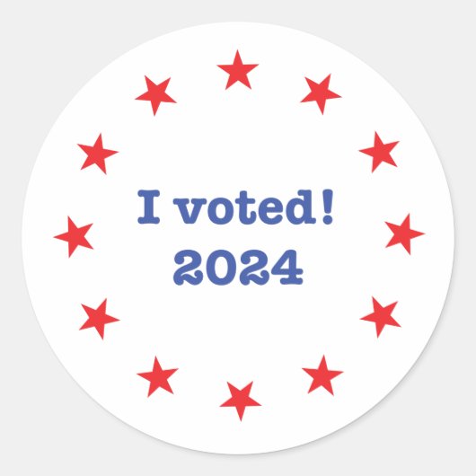 Sticker Rond J'ai voté ! 2024 (Devant)