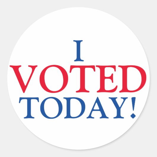 Sticker Rond J'AI VOTÉ Aujourd'Hui ! (Devant)