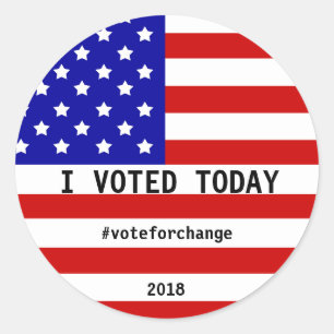 Sticker Rond J'ai voté aujourd'hui la coutume d'élection de