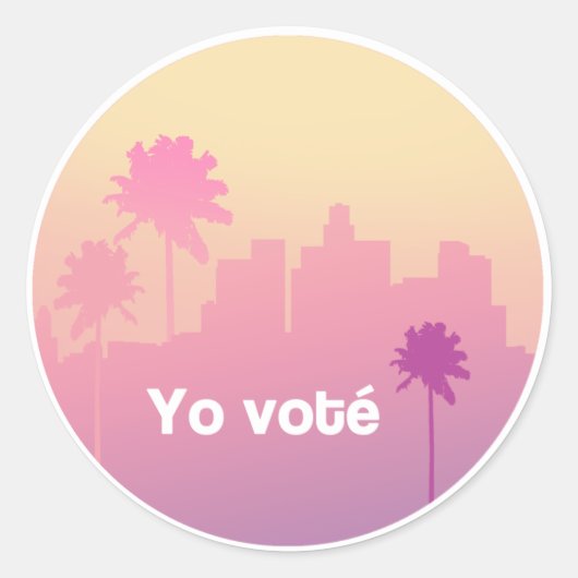 Sticker Rond J'Ai Voté (espagnol) (Devant)