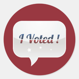 Sticker Rond J'ai voté l'autocollant