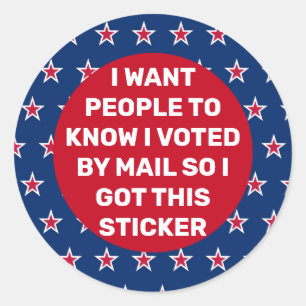 Sticker Rond 'J'ai voté par la poste'