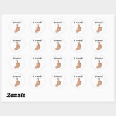 Sticker Rond J'Ai Voté ! Pouce vers le haut (Feuille)