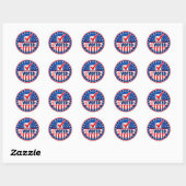 Sticker Rond J'ai voté pour! (Feuille)