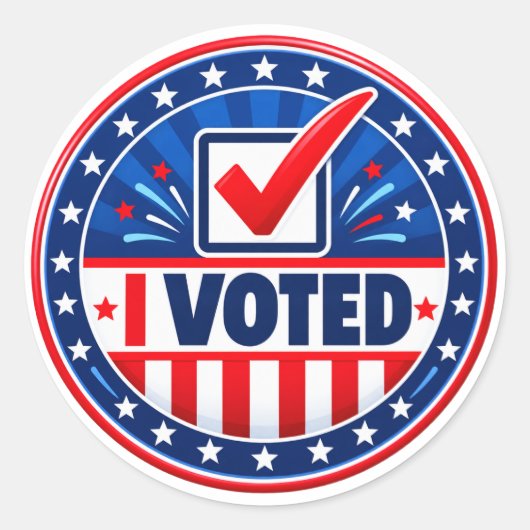 Sticker Rond J'ai voté pour! (Devant)