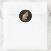 Sticker Rond J'Ai Voulu Orange Tabby Cat (Sac)