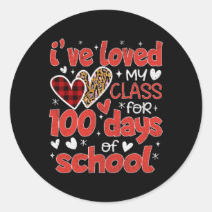 Sticker Rond J'Aimais Mon Cl Pendant 100 Jours De Valentines Sc