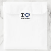 Sticker Rond J'aime Aberdeen (Sac)