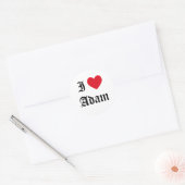 Sticker Rond J'aime Adam (Enveloppe)