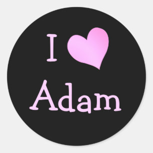 Sticker Rond J'aime Adam