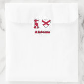 Sticker Rond J'aime Alabama (Sac)