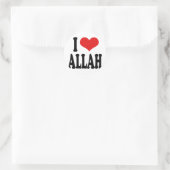 Sticker Rond J'aime Allah (Sac)
