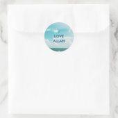Sticker Rond J'AIME ALLAH -Autocollants de voiliers (Sac)