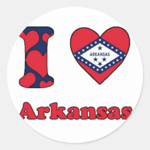 Sticker Rond J'aime Arkansas