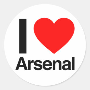 Sticker Rond j'aime arsenal